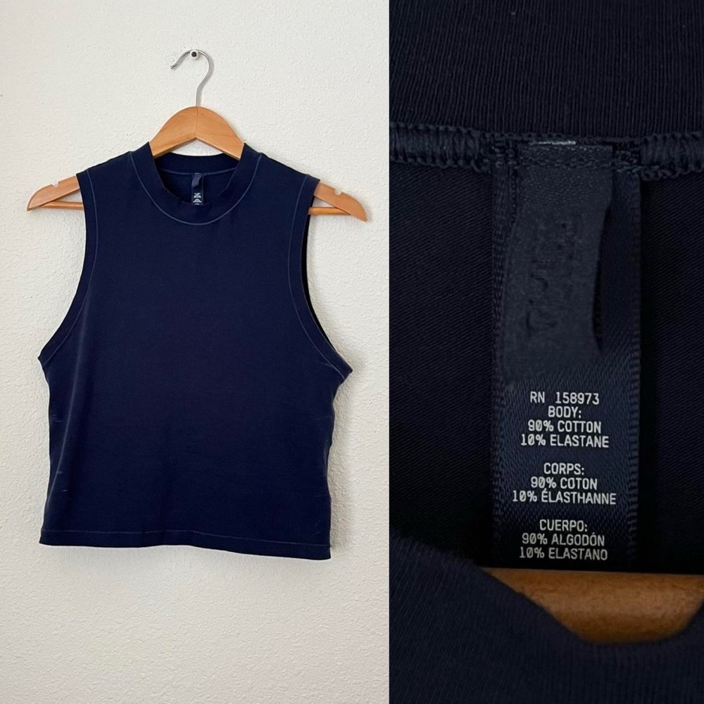 Navy SKIMS Sleeveless Mock Neck Women's Top